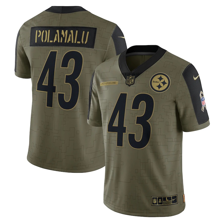 Men Pittsburgh Steelers 43 Troy Polamalu Nike Green Limited NFL Jersey
